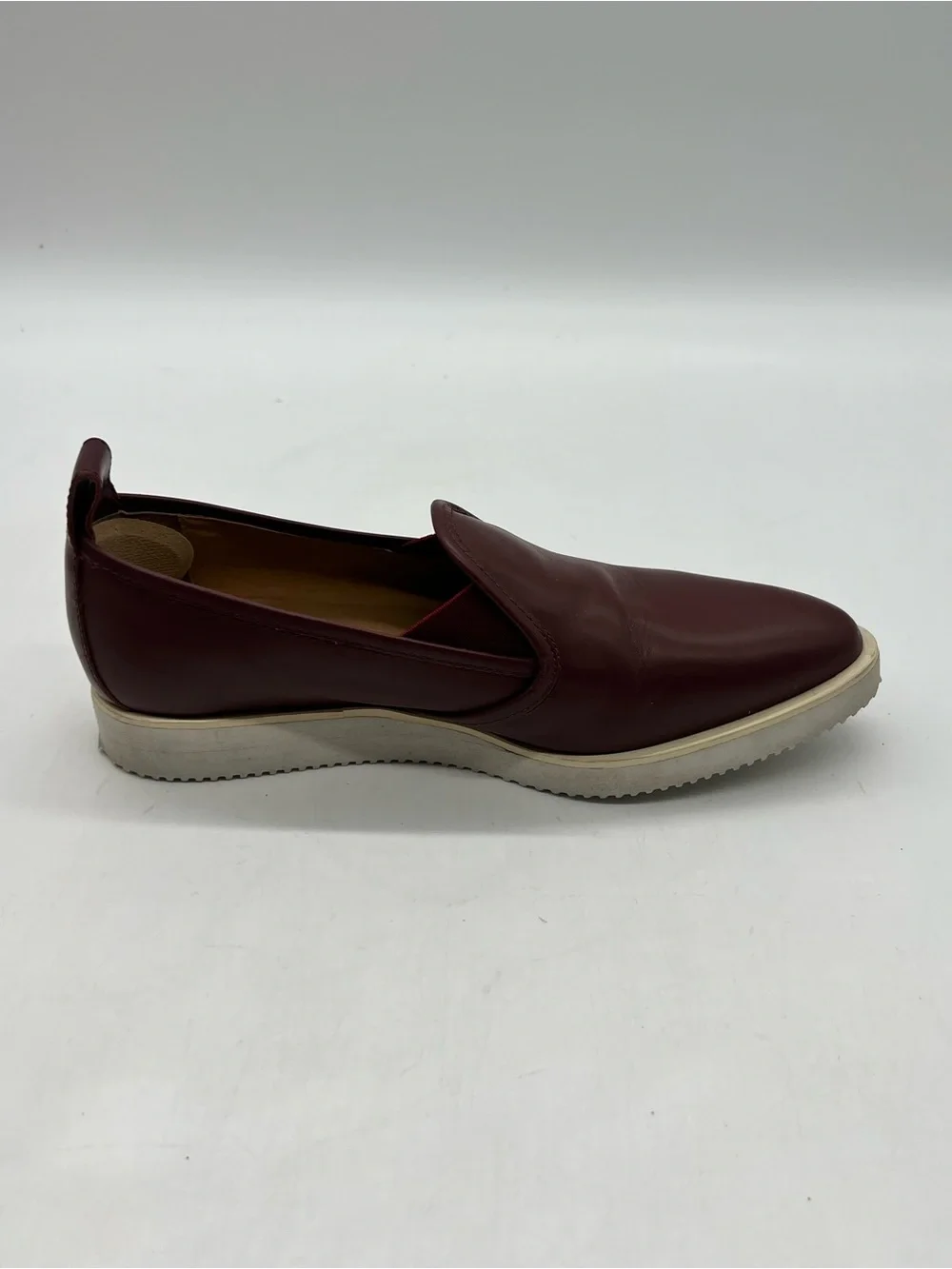 Everlane Oxblood Women’s Sz 7.5 Burgundy Italian Leather Modern Loafers Shoes